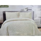 Soft Tek Kişilik Yatak Örtüsü Damask Krem
