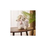 Soft Tombul Tavşan Figürlü Yastık - Bej - 26X30 cm - 12 x 14 cm - Çok Renkli
