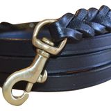 Soft Touch Collars Deri Köpek Tasması, Krem Dolgulu Saplı Siyah, 15 cm Uzunluk x 1,2 cm