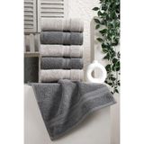 Soft Touch Kitchen %100 Pamuklu 6 Lı El & Yüz Ve Mutfak Havlu Seti 30x30 Cm Antrasit - Gri Gri - Antrasit