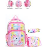 Soft Unicorn Okul Çantası + Beslenme + Kalemlik + Kız Sırt Çantası Atcık Çanta