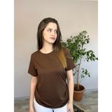 Soft Viskon Uzun Tunik-Kahverengi