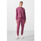 Soft Vişne Kapüşonlu Oversize Kadın Eşofman Takım - 95336