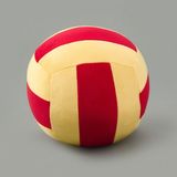 Soft Voleybol Topu Figürlü Yastık - Kırmızı / Sarı - 20 cm - 12 x 14 cm - Çok Renkli