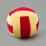 Soft Voleybol Topu Figürlü Yastık - Kırmızı/Sarı - 20 Cm
