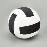 Soft Voleybol Topu Figürlü Yastık - Siyah / Beyaz - 20 cm - 12 x 14 cm - Çok Renkli