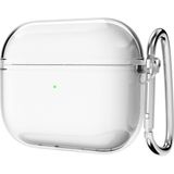Soft Yumuşak Şeffaf Esnek Silikon Airpods 3 ile Uyumlu Kulaklık Kılıfı ve Karabina Anahtarlık