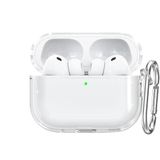 Soft Yumuşak Şeffaf Esnek Silikon Airpods Pro 3 ile uyumlu Kulaklık Kılıfı ve Karabina Anahtarlık (Şeffaf, Airpods Pro 3)