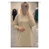 softalya moda Kadın dalga taşlı tesettür tunik