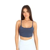 Softandbasic Crop Fit Indıgo Askılı Spor Bra Mavi S