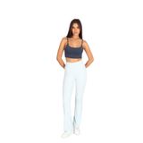 Softandbasic İspanyol Paça Flare Yoga Tayt Mavi XL