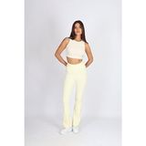 Softandbasic İspanyol Paça Flare Yoga Tayt Sarı M