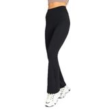 Softandbasic İspanyol Paça Flare Yoga Tayt Siyah L