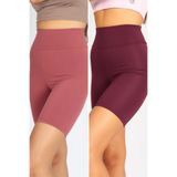 soft&basic Kadın 2'li Bıker Toparlayıcı Esnek Kısa Spor Tayt