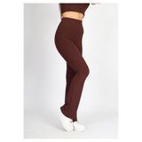 soft&basic Kadın Kaşkorse Raporlu Toparlayıcı İspanyol Paça Kahverengi Tayt Pantalon SB-0020