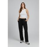soft&basic Kadın Modal Boru Paça Baskılı Siyah Pantolon