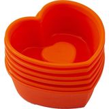 Softbowl Yanmaz Yapışmaz Tekli Kalp Muffin & Cup Kek Pişirme Kalıbı (6'lı Paket)
