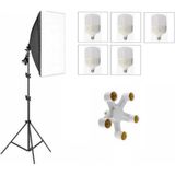 Softbox 5 Duylu Softbox (1 Adet) + 2 M Işık Ayağı +5 Adet 20 Wat LED Lamba (Toplam 9 000 Lümen) Softbox