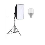 Softbox Set 50x70 cm Ürün Çekimi Moda Reklam Cast İçin Güçlü 50 wat Led Ampullü Sürekli Işık