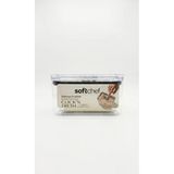 Softchef Click'n Fresh Hava Geçirmez Dikdörtgen Plastik Erzak Kabı 1000 Ml - Vakumlu Tek Tuş Kapaklı Şeffaf Plastik Bakliyat, Un Ve Şeker Saklama Kabı, Bpa İçermez (10,5X16x9cm)