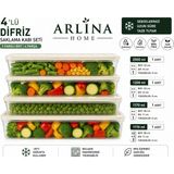 Softchef Derin Dondurucu Saklama Kabı 4 Ad 2500 ml 1200 ml 1170 ml 1170 ml - 6 lt - Krem