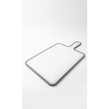 Softchef Maxi Kulplu Kesim Panosu, 41.2 x 21.4 Cm, Kaydırmaz Plastik Mutfak Kesme Tahtası, Bpa Içermez Sebze, Meyve ve Et Doğrama Panosu - 02-Siyah
