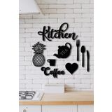softclass Kitchen 9 Parça Mutfak Lazer Kesim Ahşap Duvar Dekorasyon Ürünü