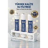 SoftHydra 10 Inç Standart 3'lü Ön Filtre Seti - Tüm Kapalı Kasa Cihazlarla Uyumlu Su Arıtma Filtresi - 5 Mikron Pp Sediment + GAC Aktif Karbon + CTO Blok Karbon Seti - Beyaz