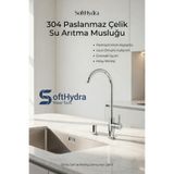Softhydra 304 Paslanmaz Çelik Su Arıtma Musluğu - Premium Krom Kaplama Lüks Model Evrensel Uyumlu