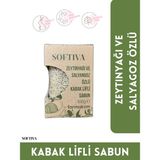 Softiva Doğal Kabak Lifli Zeytinyağı ve Salyangoz Özlü Sabun