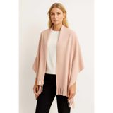 Softiva Polar Omuz Şalı 70x180 cm Unisex Kışlık Şal Pudra