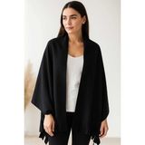 Softiva Polar Omuz Şalı 70X180 cm Unisex Kışlık Şal Siyah - 1 x 32 x 27 cm