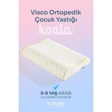Softlife Koala Visco Çocuk Yastığı İki Farklı Yükseklikte Boyun Destekli Yastık 47x32x8/6cm - Beyaz - 47 x 32 cm
