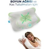 Softlife Nova Visco Yastık Ortopedik Boyun Destekli Memory Foam Ergonomik Yastık Beyaz 62X42X13/10CM - 64 x 40 cm