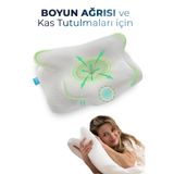 Softlife NOVA Visco Yastık Ortopedik Boyun Destekli Memory Foam Ergonomik Yastık Beyaz 62x42x13/10cm