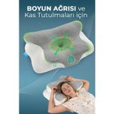 Softlife NOVA Visco Yastık Ortopedik Boyun Destekli Memory Foam Ergonomik Yastık Gri Viskon Kılıf 62x42