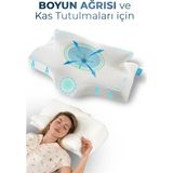 Softlife Nox Boyun Destekli Ortopedik Visco Yastık Beyaz- Rahat Uyku ve Güzellik Yastığı 64X38X12,5 cm - Standart