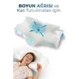 Softlife Nox Boyun Destekli Ortopedik Visco Yastık Beyaz- Rahat Uyku ve Güzellik Yastığı 64X38X12,5 cm