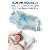 Softlife NOX ICE Serinletici Kılıflı Visco Soğuk Boyun Destekli Ortopedik Visco Yastık - Rahat Uyku ve Güzellik Yastığı 64x38x12,5 cm