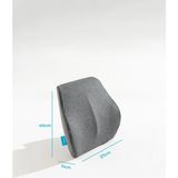 Softlife Ortopedik Visco Araba Koltuk Bel Destek Yastığı Bel Destek Minderi 40X37X11 cm - 40 x 36 cm - Gri