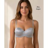 SoftLift C Cup Destekli Balenli Lazer Kesim Straplez Lotus Kesim Askılı Parlak İthal Sütyen