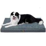 SOFTMATE Köpek yatağı, ortopedik yumurta sandığı, köpük pedi, yıkanabilir ve su geçirmez kılıf, yumuşak, pelüş köpek sandığı, orta boy köpekler için kaymaz tabanlı, 35 pound'a kadar