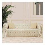 SoftMicro Etnik Desenli Boho 180x300 cm Koltuk Örtüsü Şalı, Kanepe Örtüsü, Tv Battaniyesi Camel