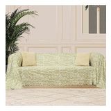 SoftMicro İskandinav Desenli Boho 180x300 cm Koltuk Örtüsü Şalı, Kanepe Örtüsü, Tv Battaniyesi Yeşil