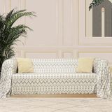 SoftMicro İskandinav Desenli180x220 cm Koltuk Örtüsü Şalı, Kanepe Örtüsü, Tv Battaniyesi Gri