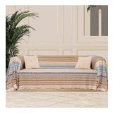 SoftMicro Missoni Zikzak Desenli 180x220 cm Koltuk Örtüsü Şalı, Kanepe Örtüsü, Tv Battaniyesi Çok Renkli