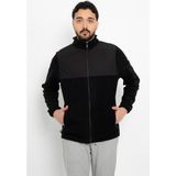 Softshell Detay Polar Su Itici Standart Fit Ceket Rüzgar Geçirmez Tam Fermuar Kışlık Unisex Mont - 3XL - Siyah