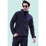 Softshell Erkek Mont Rüzgar Geçirmez FY81 Fiyort Logan Korumalı Ceket - Siyah - 3XL