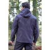 Softshell Erkek Mont Su Geçirmez Kapüşonlu Outdoor 350 Flam2 Fiyort Rüzgar Günlük - Gri