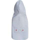 Softshell Waterproof Beyaz Kapüşonlu Köpek Yağmurluğu